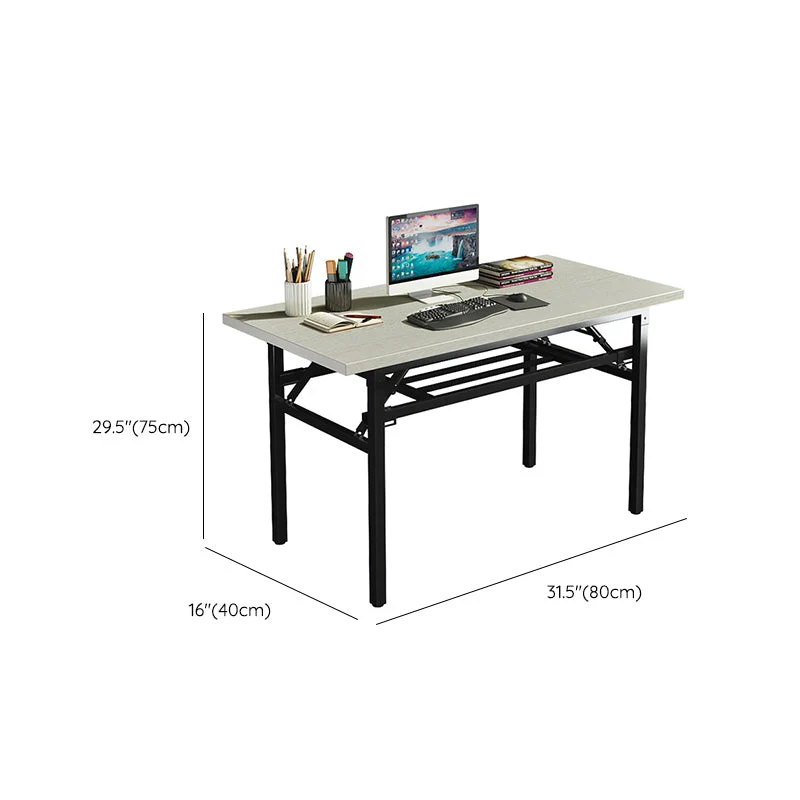 Bureau d'écriture contemporain pliable avec base Parsons, bureau à domicile, 29,5" H Clearhalo