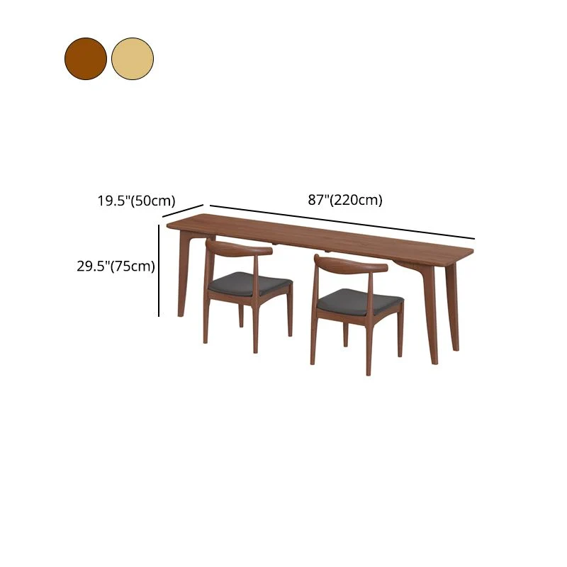 Bureau d'écriture contemporain pour bureau à domicile Bureau de bureau rectangulaire en bois massif Clearhalo
