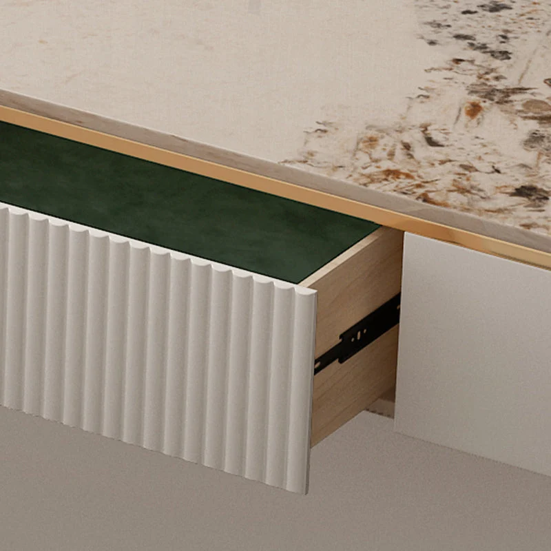 Bureau d'écriture contemporain pour la maison, bureau rectangulaire avec 3 tiroirs de rangement Clearhalo