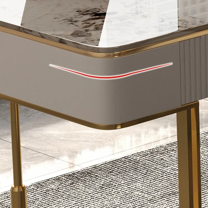 Bureau d'écriture contemporain pour la maison, bureau rectangulaire avec 3 tiroirs de rangement Clearhalo