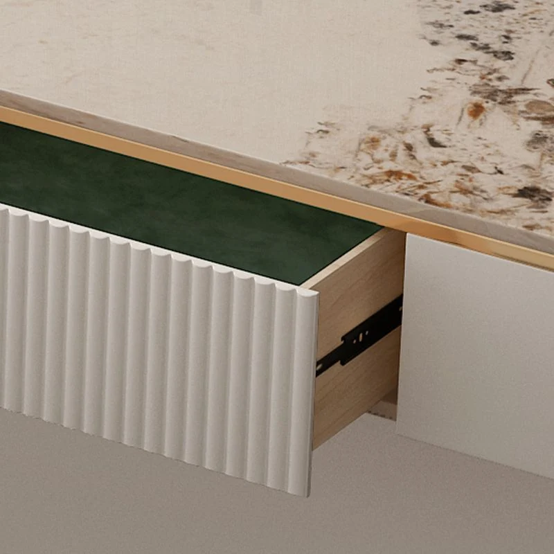 Bureau d'écriture contemporain pour la maison, bureau rectangulaire avec 3 tiroirs de rangement Clearhalo