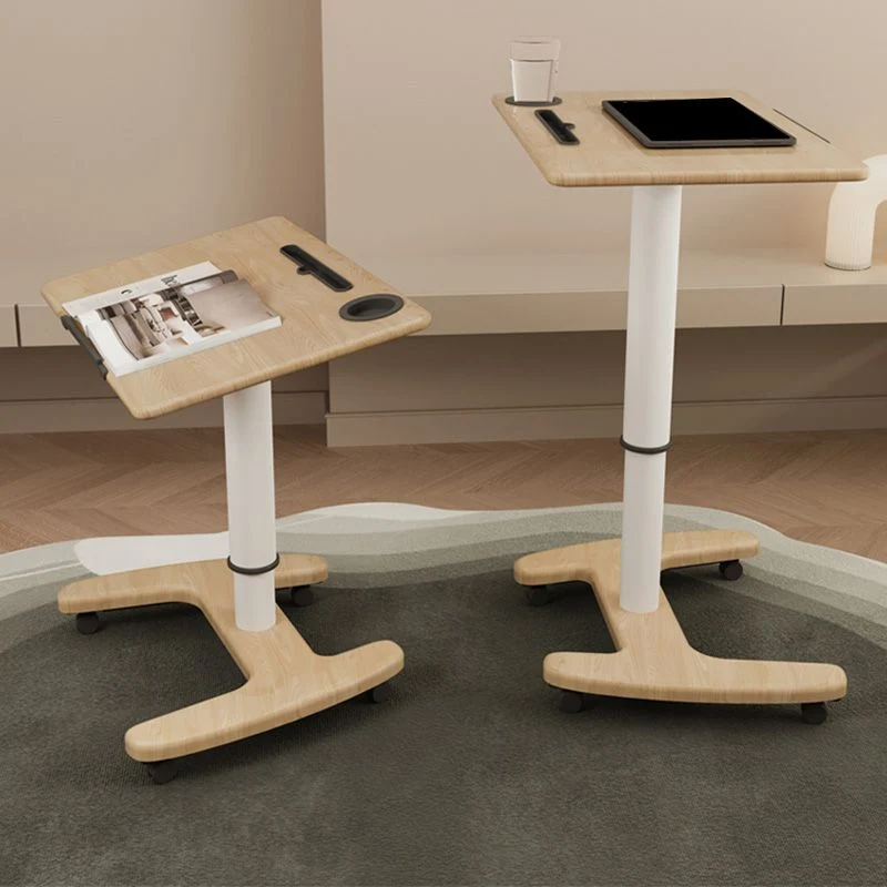 Bureau d'écriture contemporain pour la maison ou le bureau avec roulettes et pieds en métal Clearhalo