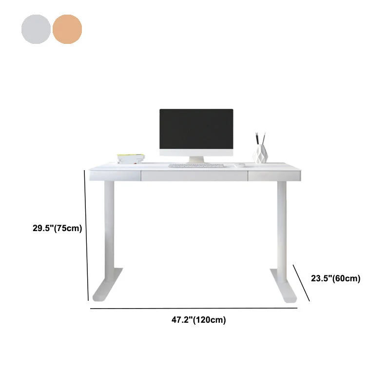 Bureau d'écriture contemporain en verre miroir Bureau de base Parsons Clearhalo