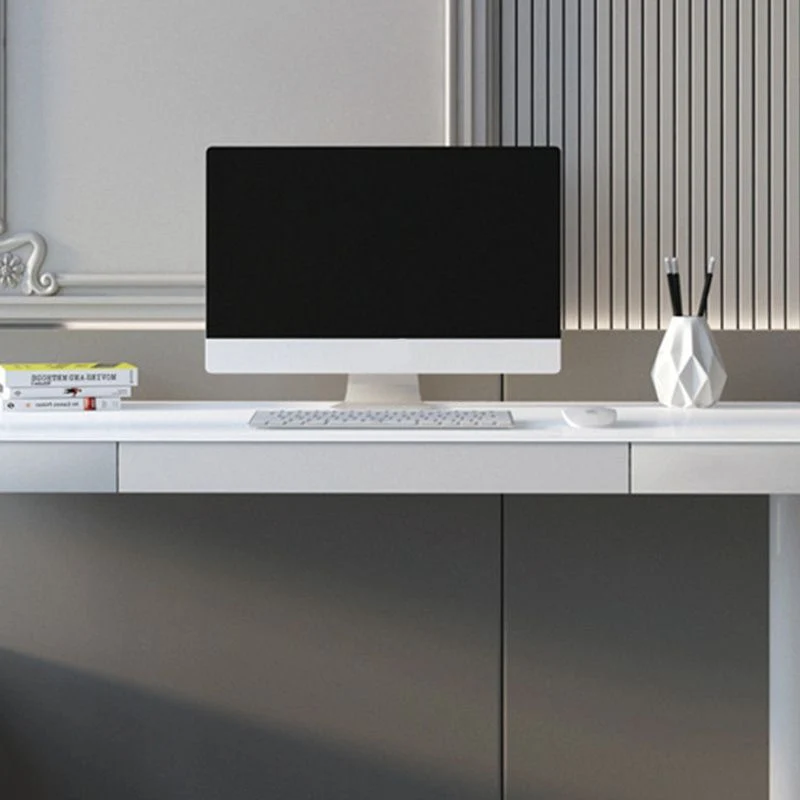 Bureau d'écriture contemporain en verre miroir Bureau de base Parsons Clearhalo