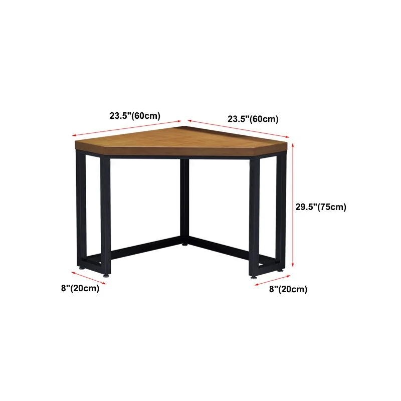 Bureau d'écriture d'angle en bois, maison industrielle, marron Clearhalo