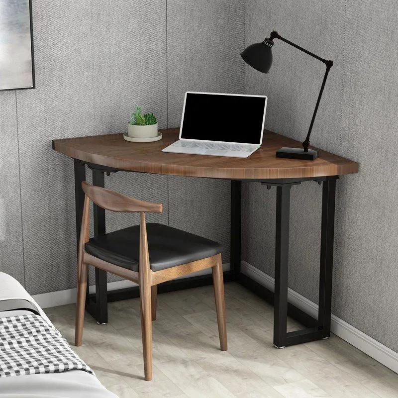 Bureau d'écriture d'angle contemporain en bois de pin pour la maison Clearhalo