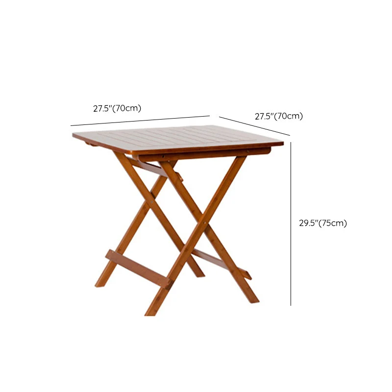 Bureau d'écriture à domicile pliant moderne, bureau à chevalet carré en bambou Clearhalo