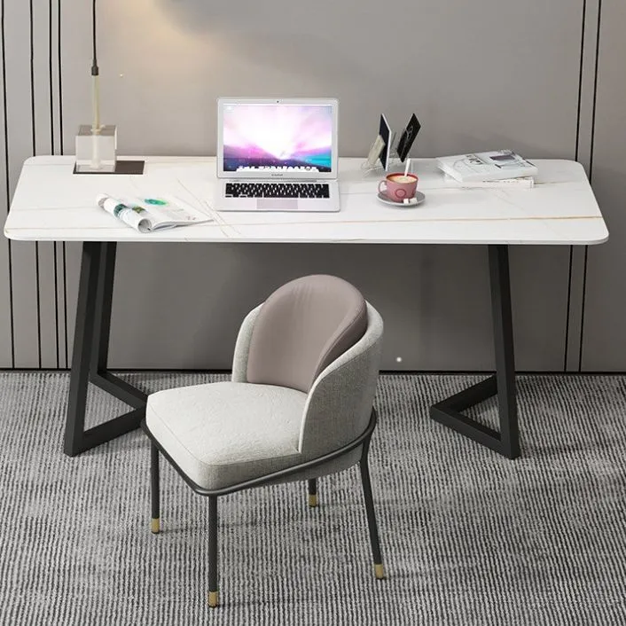 Bureau d'écriture à domicile rectangulaire de 29,5 po de hauteur Clearhalo