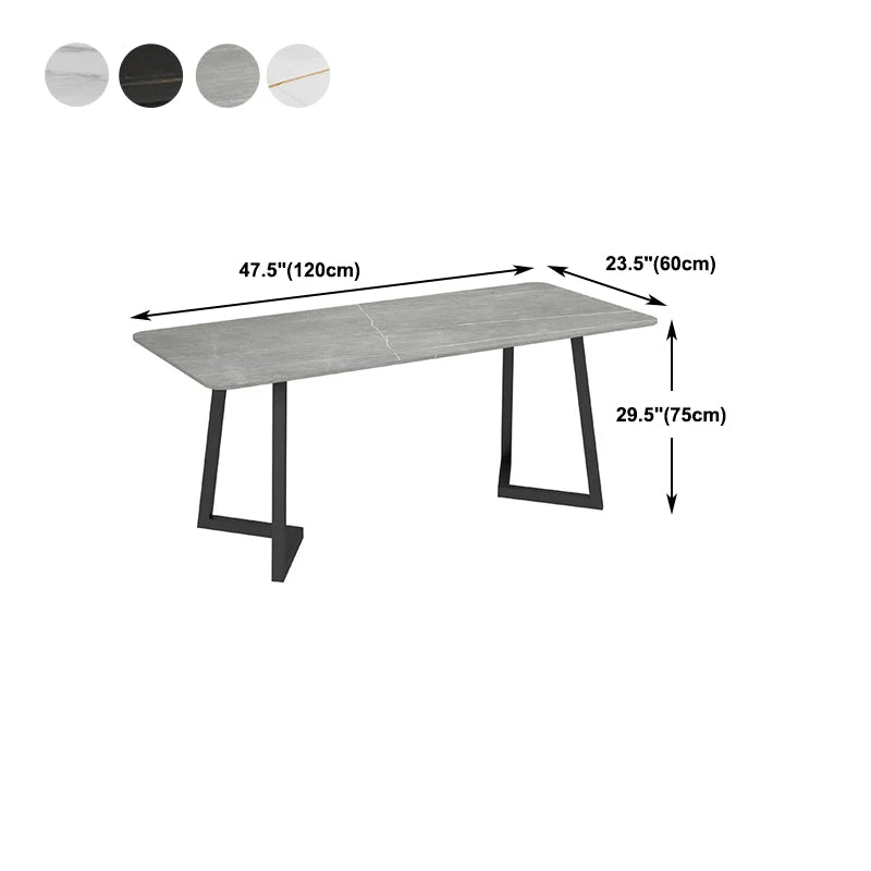 Bureau d'écriture à domicile rectangulaire de 29,5 po de hauteur Clearhalo