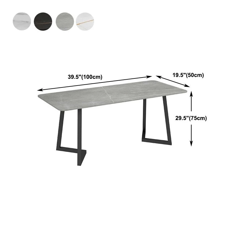 Bureau d'écriture à domicile rectangulaire de 29,5 po de hauteur Clearhalo
