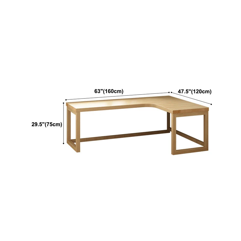 Bureau d'écriture à domicile de Style contemporain, bureau de travail Simple en forme de L pour le bureau Clearhalo