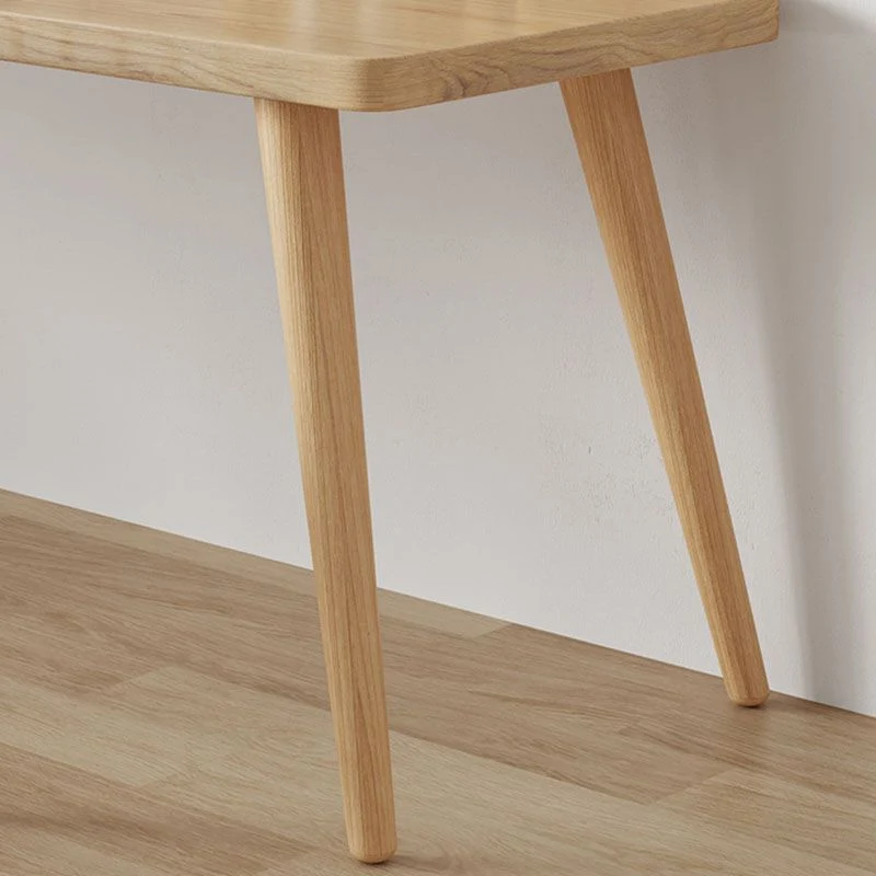 Bureau d'écriture en forme de L en bois massif, table d'ordinateur portable moderne et contemporaine Clearhalo