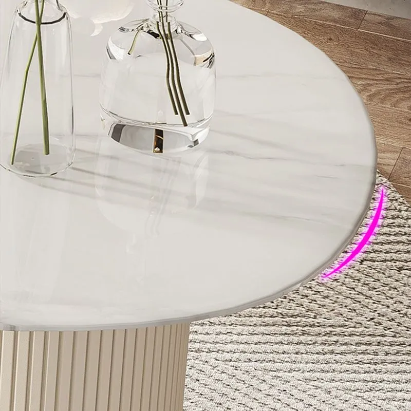 Bureau d'écriture de forme irrégulière, bureau blanc avec 3 tiroirs Clearhalo