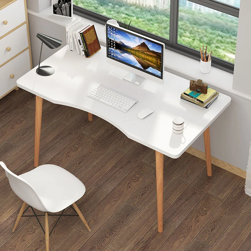 Bureau d'écriture de forme libre pour maison moderne, bureau de chambre à coucher en bois artificiel Clearhalo