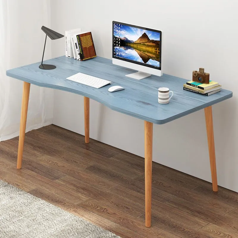 Bureau d'écriture de forme libre pour maison moderne, bureau de chambre à coucher en bois artificiel Clearhalo