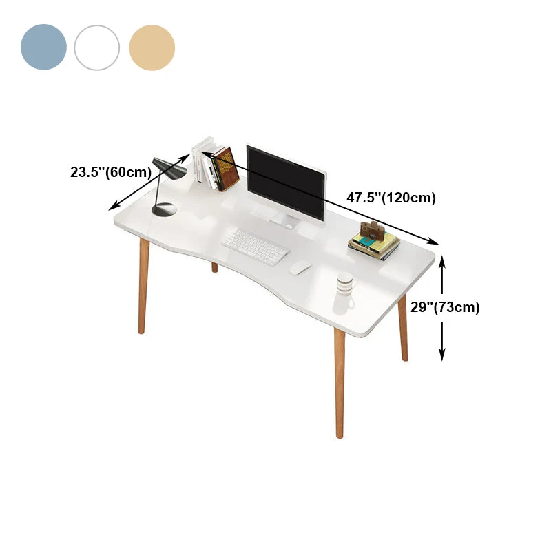 Bureau d'écriture de forme libre pour maison moderne, bureau de chambre à coucher en bois artificiel Clearhalo