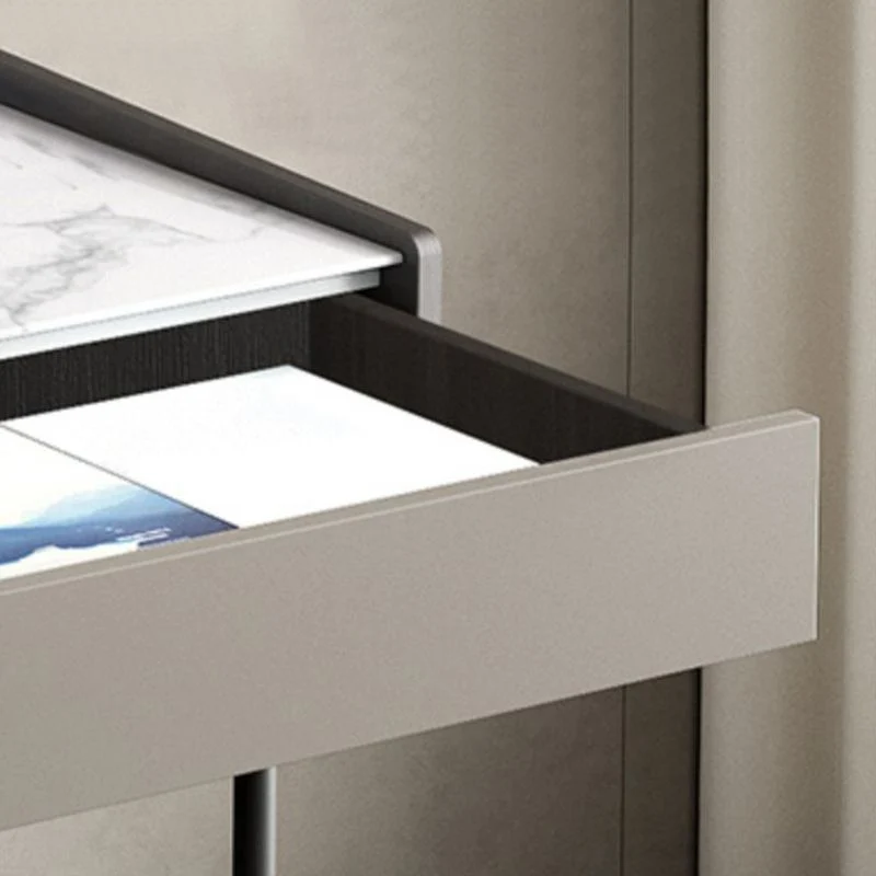 Bureau d'écriture de forme rectangulaire en pierre de style moderne avec 2 pieds Clearhalo