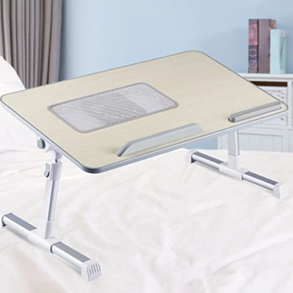 Bureau d'écriture de forme rectangulaire de Style moderne, bureau de travail en bois avec 2 pieds pour la maison Clearhalo