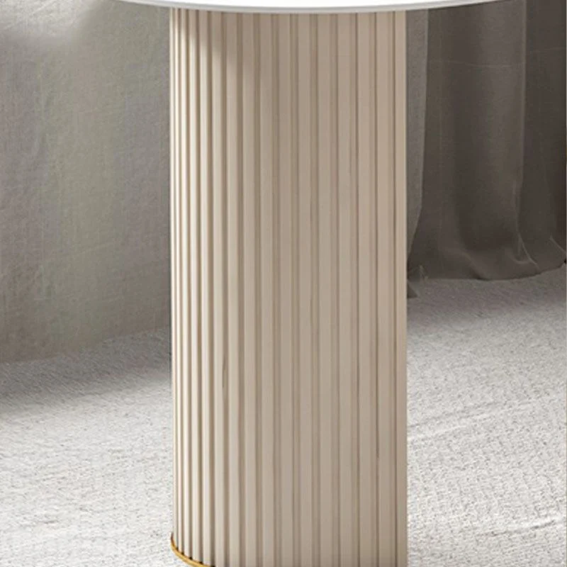 Bureau d'écriture Glam beige en pierre et métal de 23,6 po de large Clearhalo