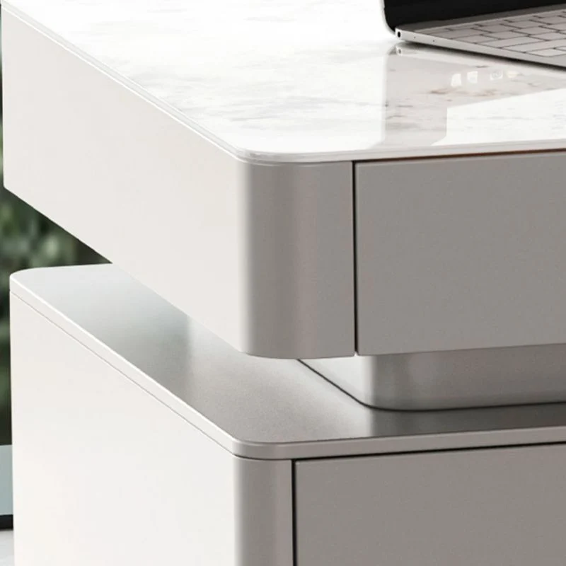 Bureau d'écriture glamour avec plateau en pierre rectangulaire avec tiroirs pour bureau Clearhalo