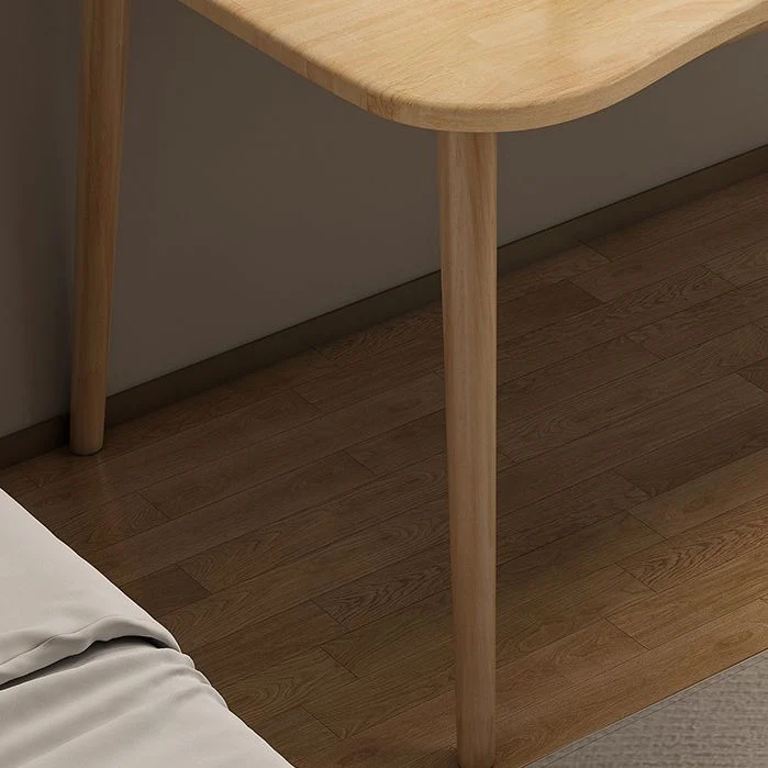 Bureau d'écriture incurvé de 23,62 po de largeur, bureau en bois à 1 étagère avec base Parsons Clearhalo
