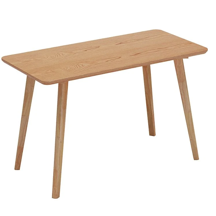 Bureau d'écriture incurvé en bois massif, base Parsons, bureau naturel Clearhalo