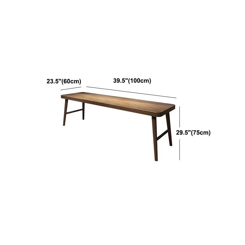 Bureau d'écriture incurvé en bois massif, bureau en forme de H de Style moderne sans chaise Clearhalo