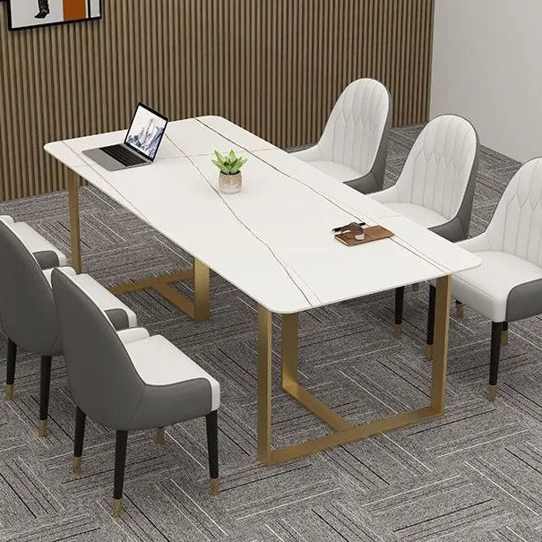 Bureau d'écriture incurvé Glam avec pieds en métal, noir/blanc Clearhalo