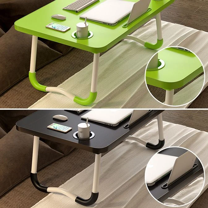 Bureau d'écriture incurvé moderne, bureau pliant en bois manufacturé avec base luge Clearhalo