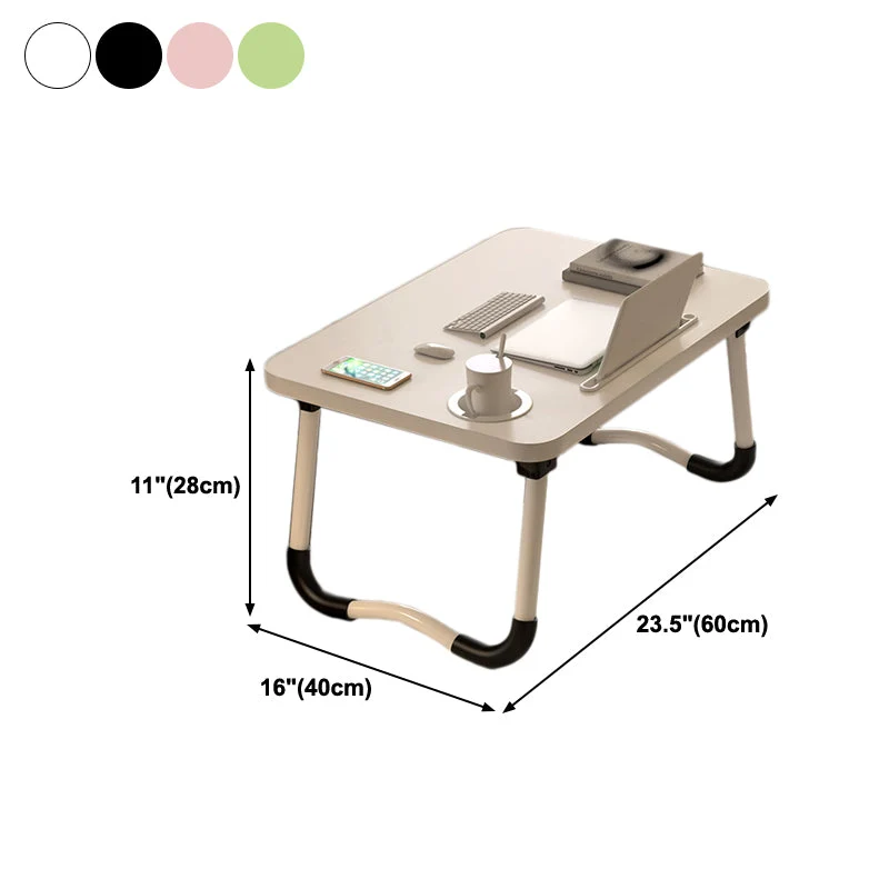 Bureau d'écriture incurvé moderne, bureau pliant en bois manufacturé avec base luge Clearhalo