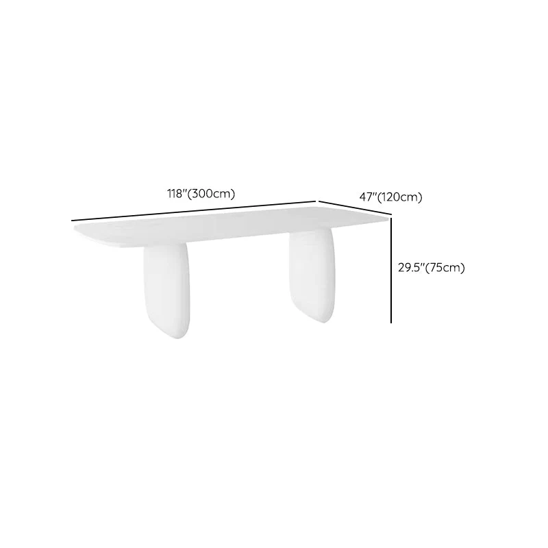 Bureau d'écriture industriel en bois massif, bureau ovale pour bureau Clearhalo