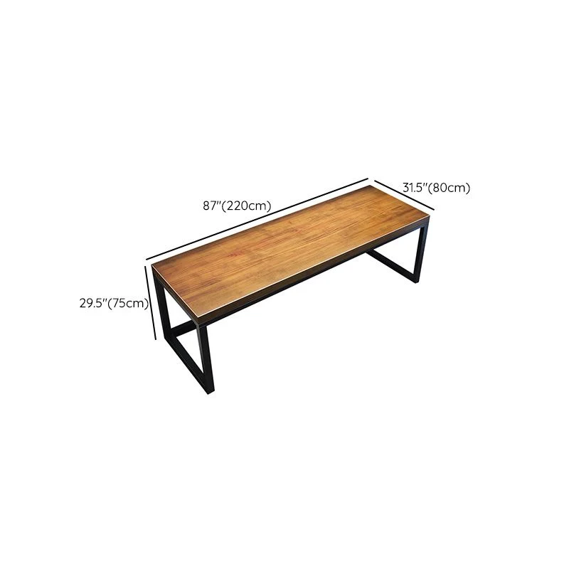 Bureau d'écriture industriel, bureau de jeu rectangulaire en bois pour la maison Clearhalo
