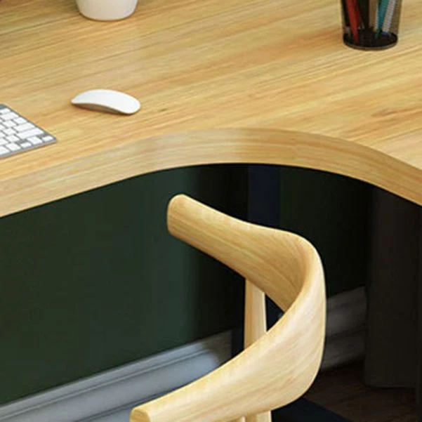 Bureau d'écriture industriel en métal et en bois, bureau en forme de L pour le bureau Clearhalo