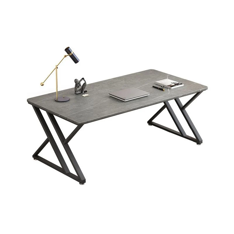 Bureau d'écriture industriel rectangulaire de 29 po de hauteur, taupe foncé Clearhalo