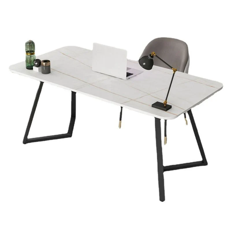 Bureau d'écriture industriel rectangulaire de 29 pouces de hauteur pour le bureau Clearhalo