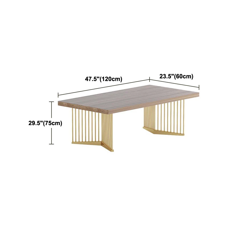 Bureau d'écriture de luxe de table de réunion de forme rectangulaire en bois massif Clearhalo