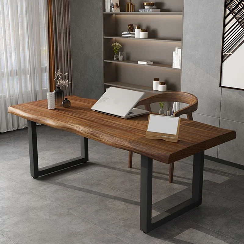 Bureau d'écriture moderne en bois à base de traîneau de 29,53 po de hauteur Clearhalo