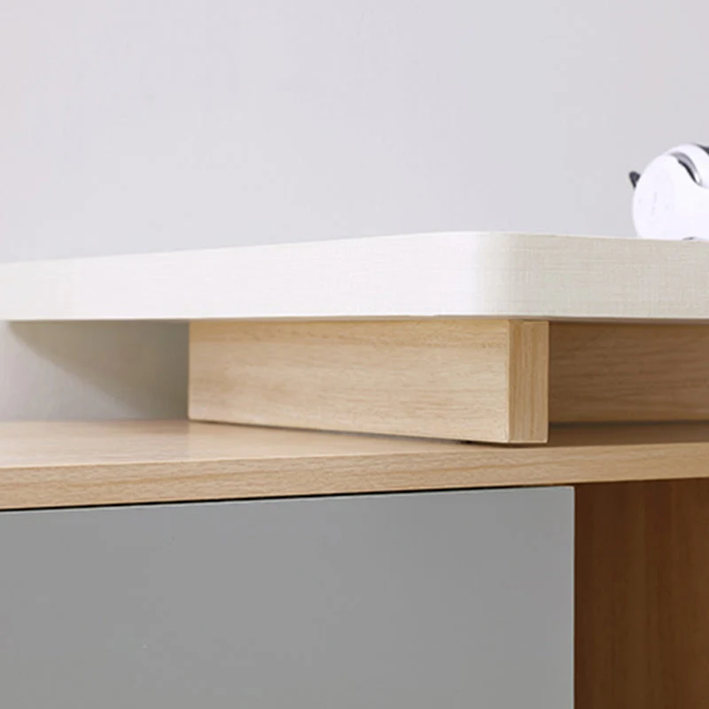 Bureau d'écriture moderne en bois d'ingénierie avec 3 tiroirs Clearhalo