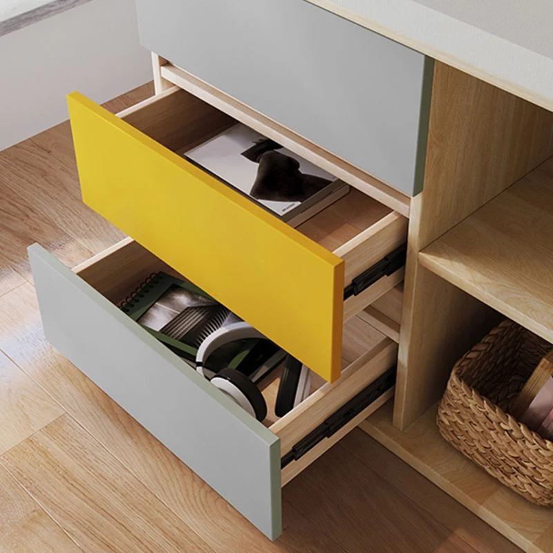 Bureau d'écriture moderne en bois d'ingénierie avec 3 tiroirs Clearhalo