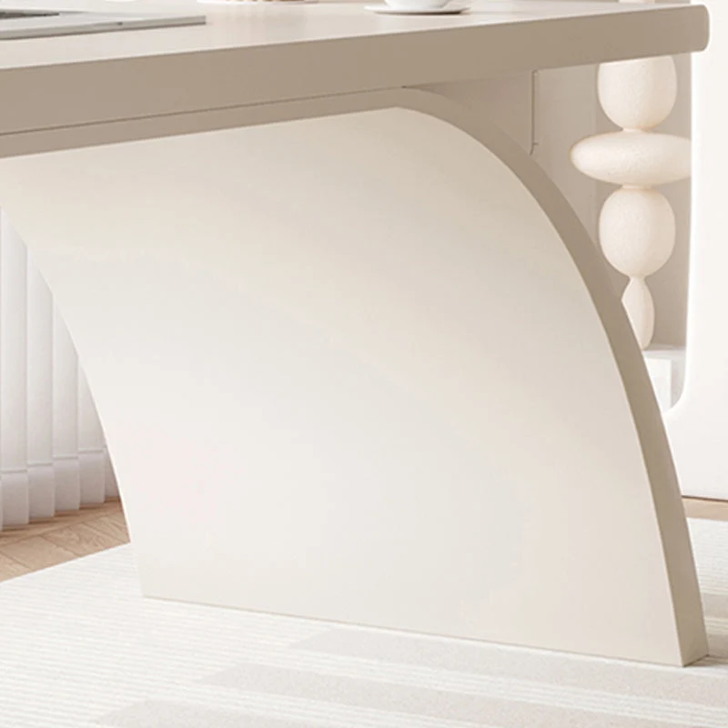 Bureau d'écriture moderne en bois d'ingénierie, bureau péninsule pour la maison Clearhalo