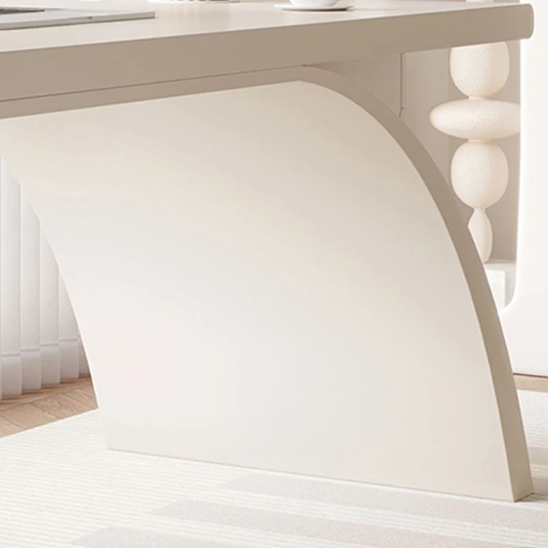 Bureau d'écriture moderne en bois d'ingénierie, bureau péninsule pour la maison Clearhalo