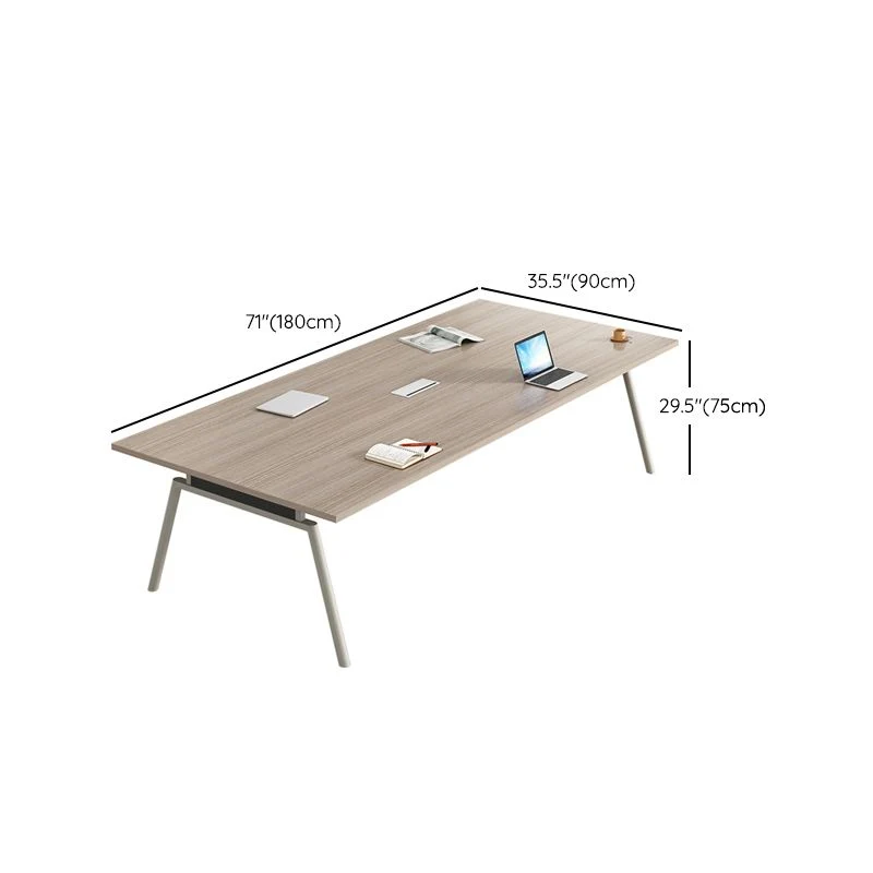 Bureau d'écriture moderne en bois manufacturé, hauteur de 29,25 pouces Clearhalo