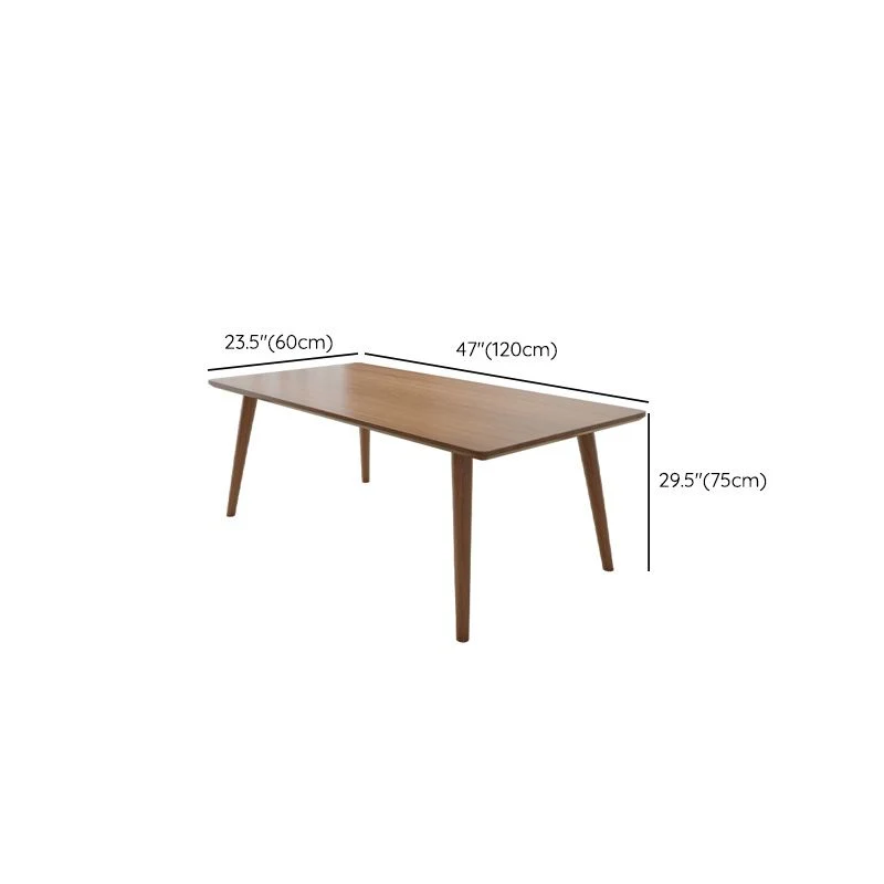 Bureau d'écriture moderne en bois massif de 29,53 pouces de haut avec base Parsons Clearhalo