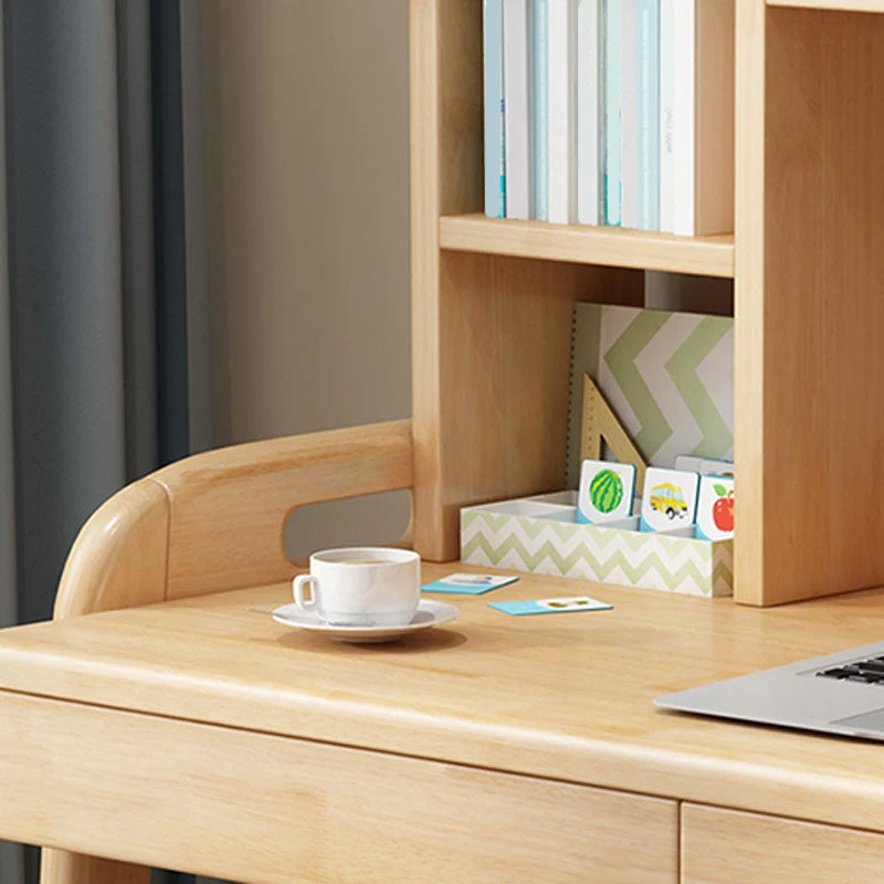 Bureau d'écriture moderne en bois massif, avec tiroir, pour chambre à coucher Clearhalo
