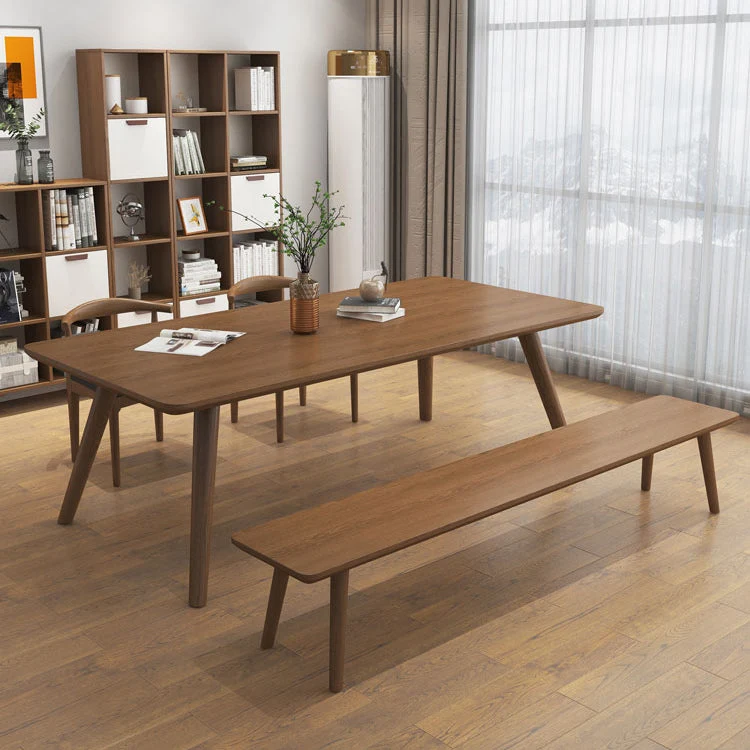 Bureau d'écriture moderne en bois massif, base Parsons, bureau marron de 29,53 po de haut Clearhalo