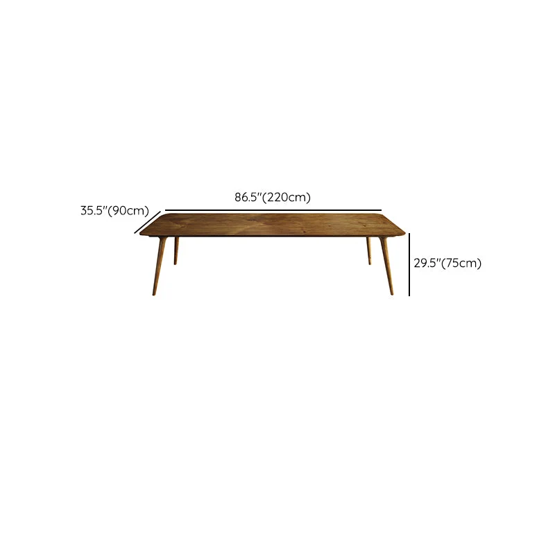 Bureau d'écriture moderne en bois massif, base Parsons, bureau de 29,53 po de hauteur Clearhalo