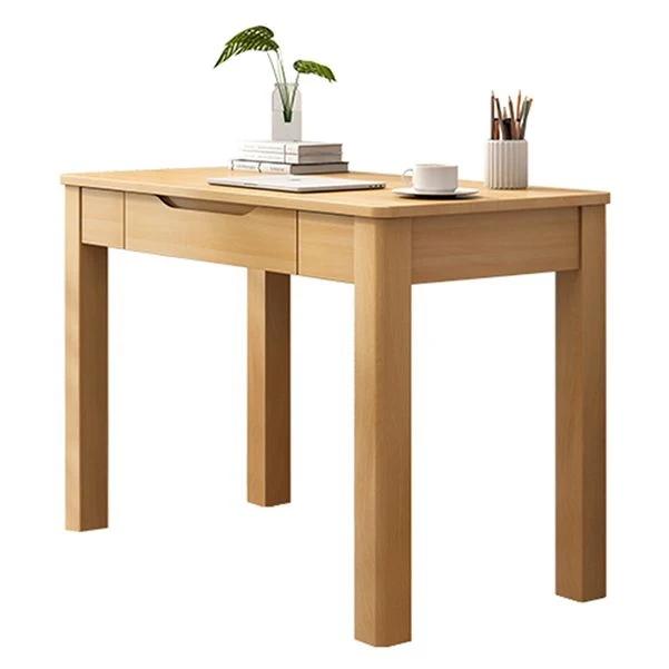 Bureau d'écriture moderne en bois massif, base Parsons, bureau de 29,53 po de haut avec tiroir Clearhalo
