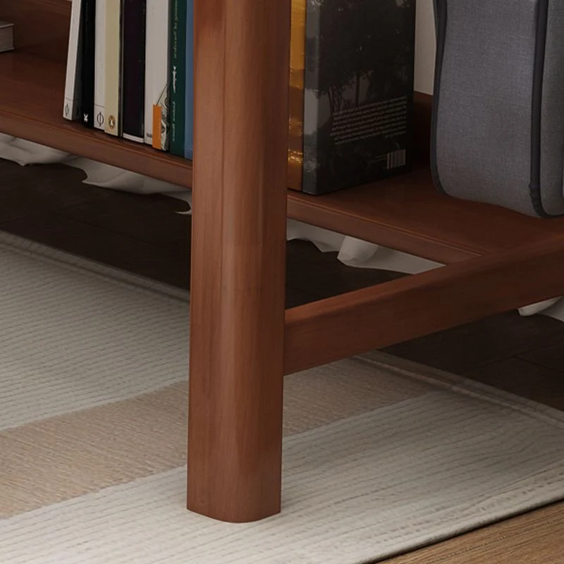 Bureau d'écriture moderne en bois massif, bureau rectangulaire avec 2 tiroirs de rangement Clearhalo