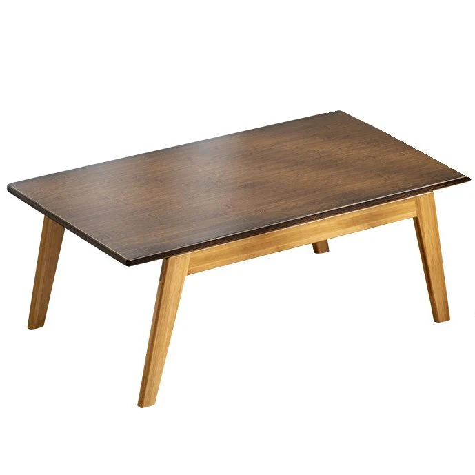 Bureau d'écriture moderne en bois massif, bureau d'ordinateur portable rectangulaire flottant Clearhalo