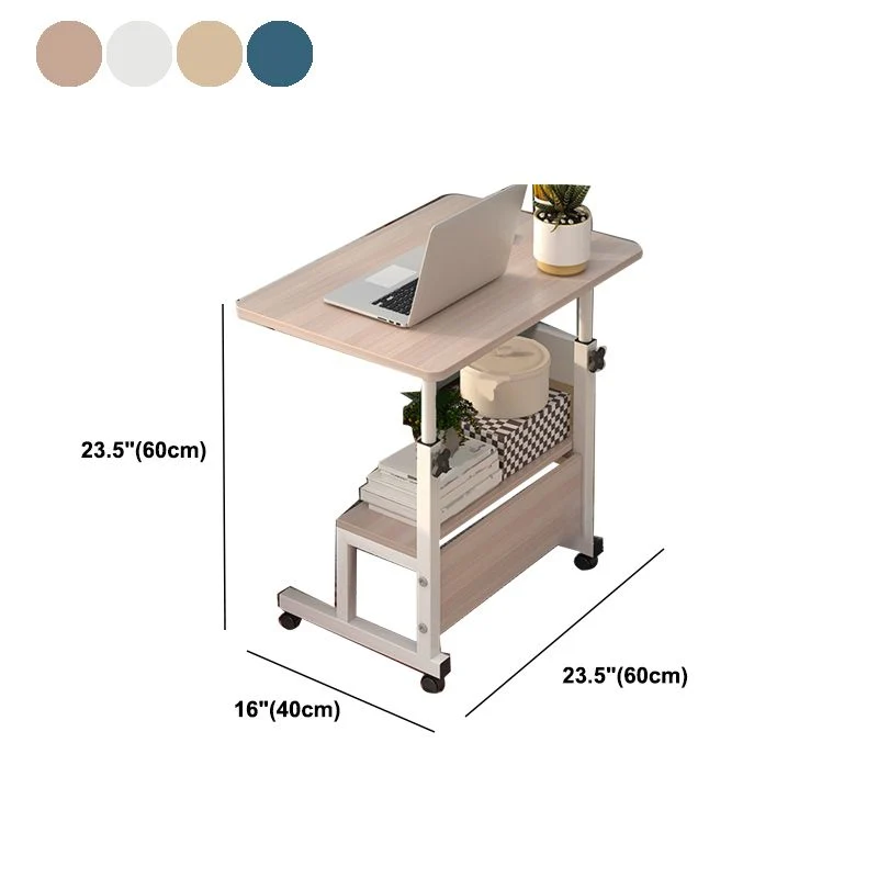 Bureau d'écriture moderne, bureau debout réglable en bois avec roulettes Clearhalo